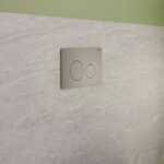 Geberit Sigma Frame & Cistern with Sigma40 Round Flush Plate Brushed Nickel