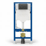 Geberit Sigma Frame & Cistern with Sigma40 Round Flush Plate Lava Glass