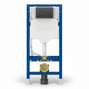 Geberit Sigma Frame & Cistern with Sigma40 Round Flush Plate Lava Glass