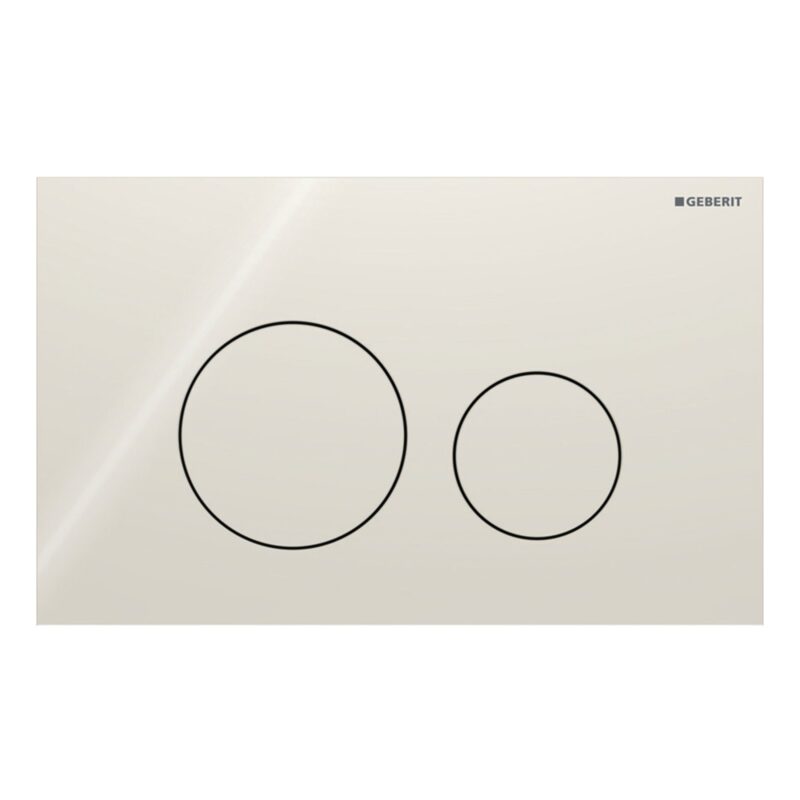 Geberit Sigma Frame & Cistern with Sigma40 Round Flush Plate Sand Grey Glass