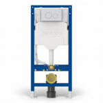 Geberit Sigma Frame & Cistern with Sigma40 Round Flush Plate Matt White