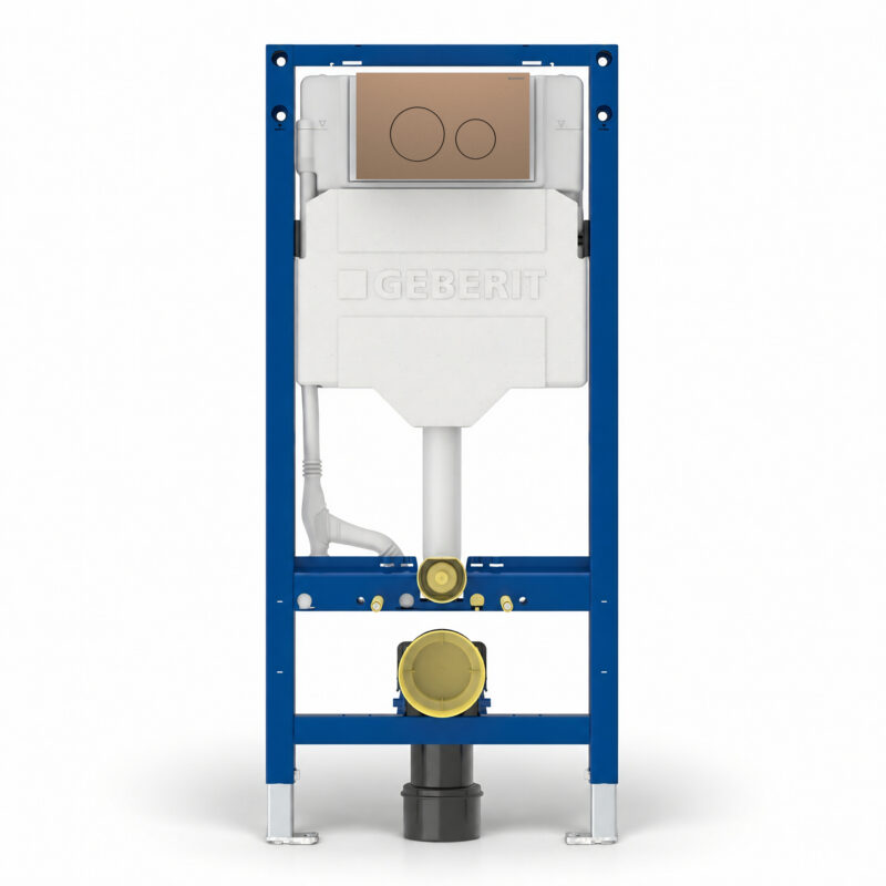 Geberit Sigma Frame & Cistern with Sigma40 Round Flush Plate Brushed Bronze Geberit Sigma Frame & Cistern with Sigma40 Round Flush Plate Brushed Bronze