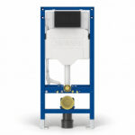 Geberit Sigma Frame & Cistern with Sigma40 Square Flush Plate Matt Black