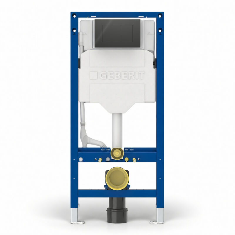 Geberit Sigma Frame & Cistern with Sigma40 Square Flush Plate Lava Glass Geberit Sigma Frame & Cistern with Sigma40 Square Flush Plate Lava Glass
