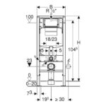 Geberit Sigma Frame & Cistern with Sigma40 Square Flush Plate Lava Glass