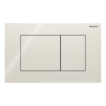 Geberit Sigma Frame & Cistern with Sigma40 Square Flush Plate Sand Grey Glass
