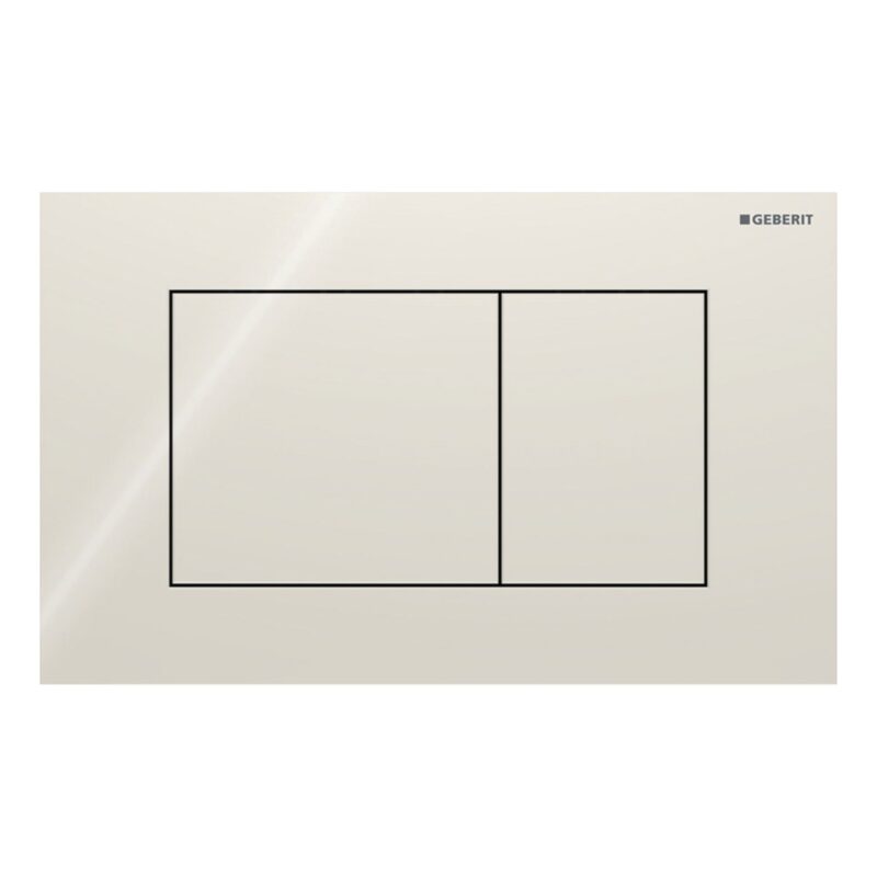 Geberit Sigma Frame & Cistern with Sigma40 Square Flush Plate Sand Grey Glass