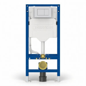 Geberit Sigma Frame & Cistern with Sigma40 Square Flush Plate Matt White