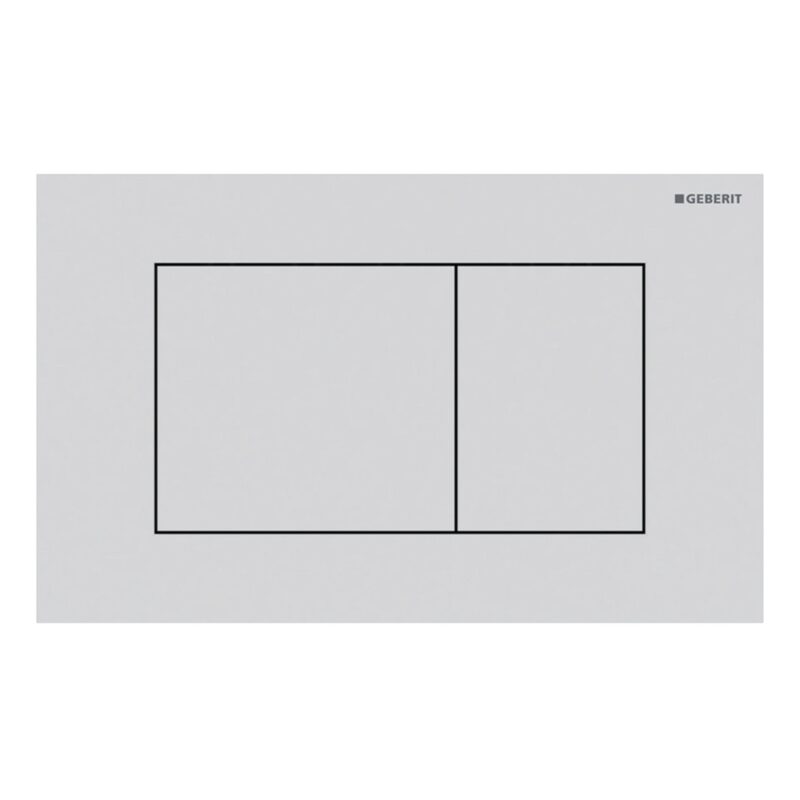 Geberit Sigma Frame & Cistern with Sigma40 Square Flush Plate Matt White