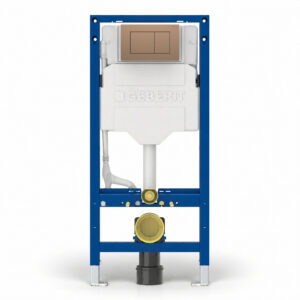 Geberit Sigma Frame & Cistern with Sigma40 Square Flush Plate Brushed Bronze