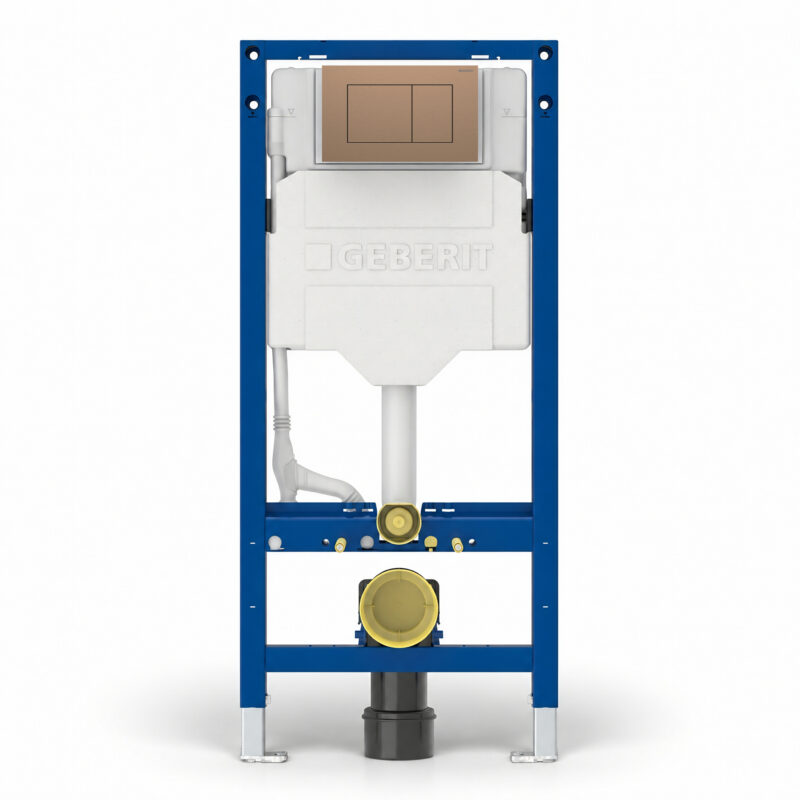 Geberit Sigma Frame & Cistern with Sigma40 Square Flush Plate Brushed Bronze Geberit Sigma Frame & Cistern with Sigma40 Square Flush Plate Brushed Bronze