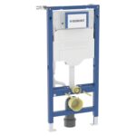 Geberit Sigma Frame & Cistern with Sigma40 Square Flush Plate Brushed Bronze