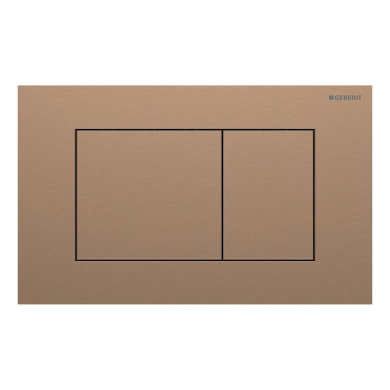 Geberit Sigma Frame & Cistern with Sigma40 Square Flush Plate Brushed Bronze