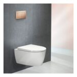 Geberit Sigma Frame & Cistern with Sigma40 Square Flush Plate Brushed Bronze