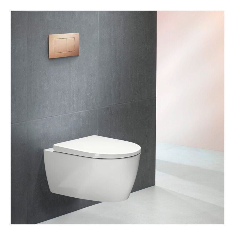 Geberit Sigma Frame & Cistern with Sigma40 Square Flush Plate Brushed Bronze