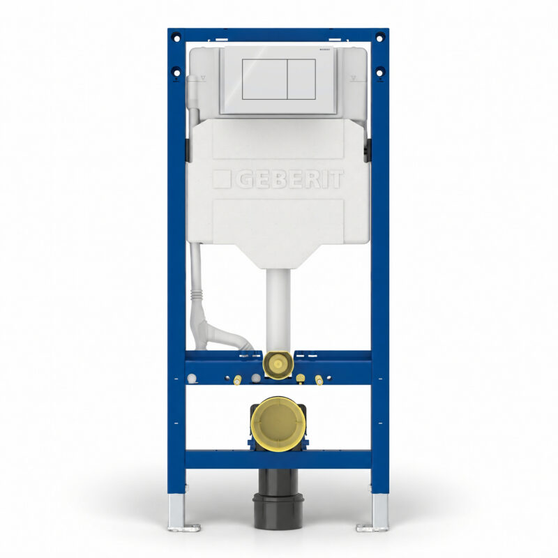 Geberit Sigma Frame & Cistern with Sigma40 Square Flush Plate White Glass Geberit Sigma Frame & Cistern with Sigma40 Square Flush Plate White Glass