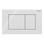 Geberit Sigma Frame & Cistern with Sigma40 Square Flush Plate White Glass
