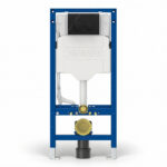 Geberit Sigma Frame & Cistern with Sigma20 Round Flush Plate Black