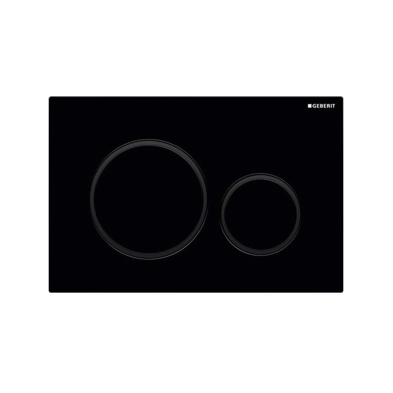 Geberit Sigma Frame & Cistern with Sigma20 Round Flush Plate Black