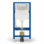 Geberit Sigma Frame & Cistern with Sigma20 Round Flush Plate Matt Chrome