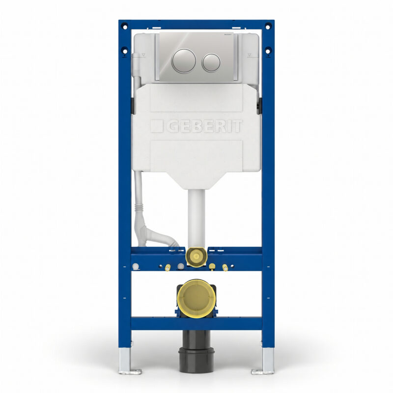 Geberit Sigma Frame & Cistern with Sigma20 Round Flush Plate Chrome Geberit Sigma Frame & Cistern with Sigma20 Round Flush Plate Chrome