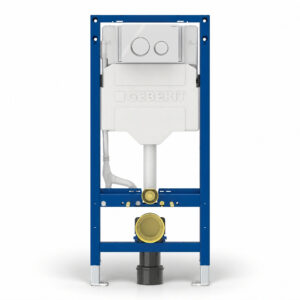 Geberit Sigma Frame & Cistern with Sigma20 Round Flush Plate White/Chrome