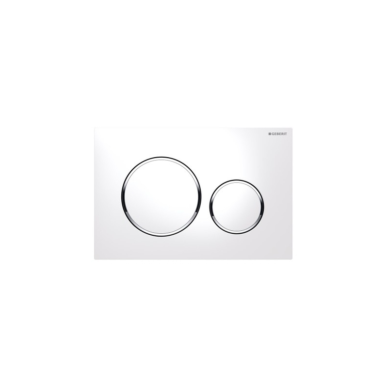 Geberit Sigma Frame & Cistern with Sigma20 Round Flush Plate White/Chrome