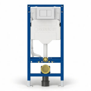 Geberit Sigma Frame & Cistern with Sigma20 Square Flush Plate Matt White