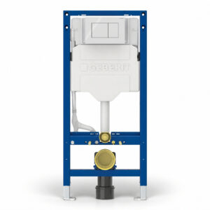 Geberit Sigma Frame & Cistern with Sigma20 Square Flush Plate White