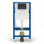 Geberit Sigma Frame & Cistern with Sigma20 Square Flush Plate Matt Black/Chrome