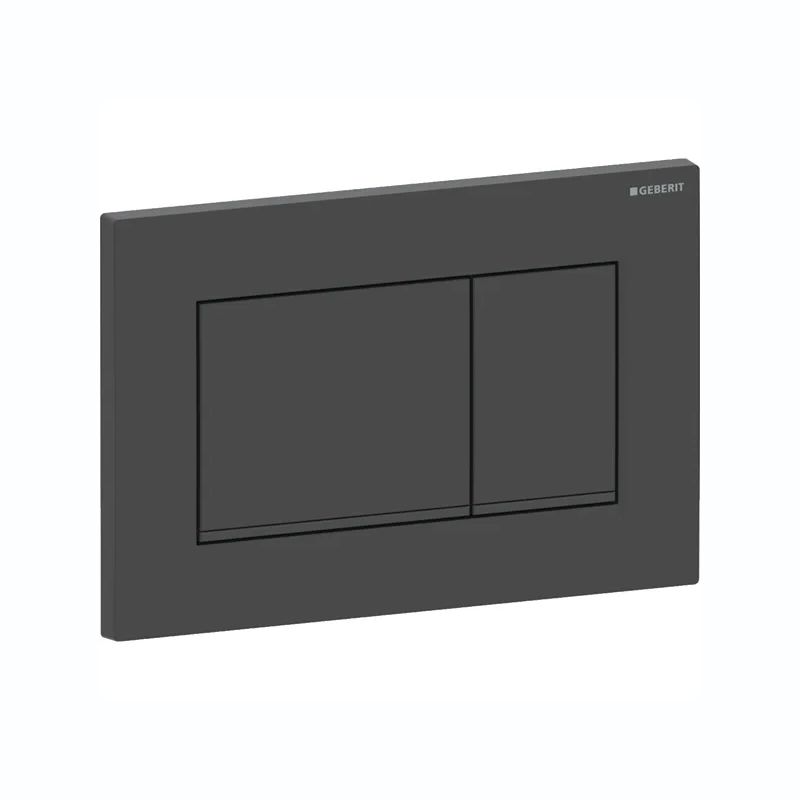 Geberit Sigma Frame & Cistern with Sigma20 Square Flush Plate Matt Black