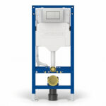 Geberit Sigma Frame & Cistern with Sigma20 Square Flush Plate Matt Chrome