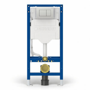 Geberit Sigma Frame & Cistern with Sigma20 Square Flush Plate Matt Chrome