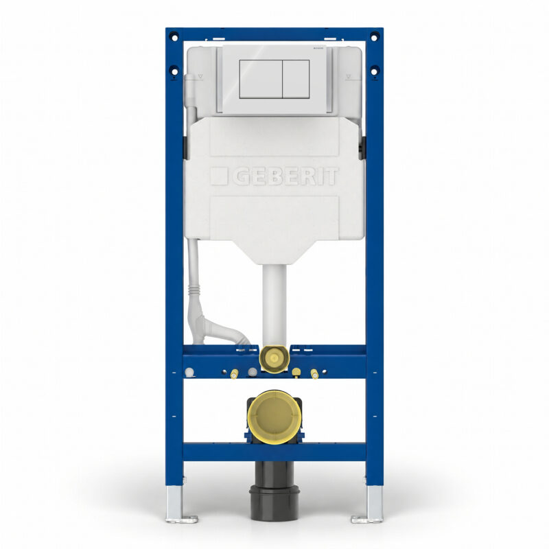 Geberit Sigma Frame & Cistern with Sigma20 Square Flush Plate White/Chrome Geberit Sigma Frame & Cistern with Sigma20 Square Flush Plate White/Chrome