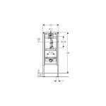 Geberit Duofix Frame for Urinal, H130, for Mains Water Supply