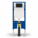 Geberit Sigma Slimline 8cm Frame with Sigma40 Round Flush Plate Matt Black