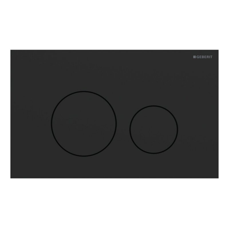 Geberit Sigma Slimline 8cm Frame with Sigma40 Round Flush Plate Matt Black
