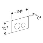 Geberit Sigma Slimline 8cm Frame with Sigma40 Round Flush Plate Brushed Nickel