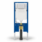 Geberit Sigma Slimline 8cm Frame with Sigma40 Round Flush Plate Matt White
