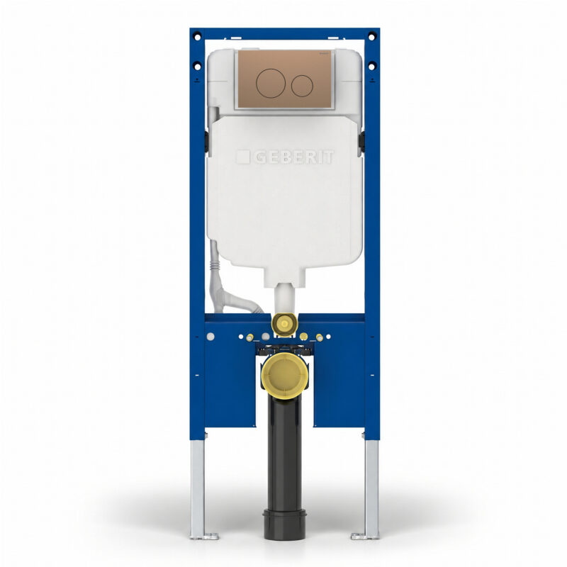 Geberit Sigma Slimline 8cm Frame with Sigma40 Round Flush Plate Brushed Bronze Geberit Sigma Slimline 8cm Frame with Sigma40 Round Flush Plate Brushed Bronze
