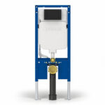 Geberit Sigma Slimline 8cm Frame with Sigma40 Square Flush Plate Matt Black