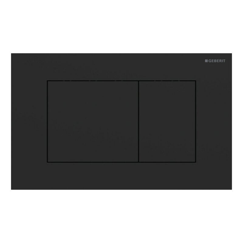 Geberit Sigma Slimline 8cm Frame with Sigma40 Square Flush Plate Matt Black