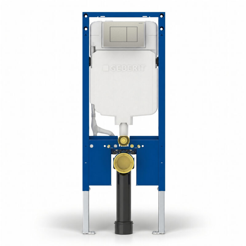 Geberit Sigma Slimline 8cm Frame with Sigma40 Square Flush Plate Brushed Nickel Geberit Sigma Slimline 8cm Frame with Sigma40 Square Flush Plate Brushed Nickel