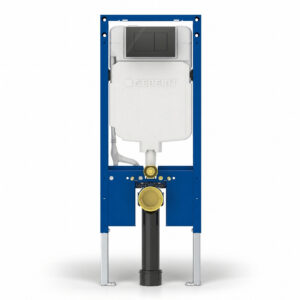 Geberit Sigma Slimline 8cm Frame with Sigma40 Square Flush Plate Lava Glass