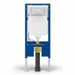 Geberit Sigma Slimline 8cm Frame with Sigma40 Square Flush Plate Matt White