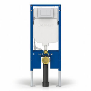 Geberit Sigma Slimline 8cm Frame with Sigma40 Square Flush Plate Matt White