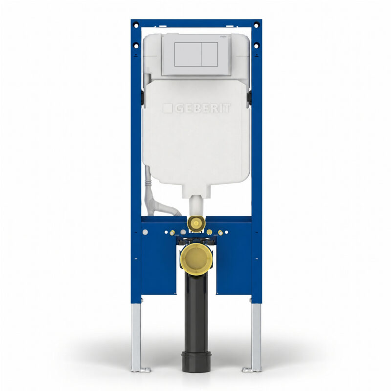 Geberit Sigma Slimline 8cm Frame with Sigma40 Square Flush Plate Matt White Geberit Sigma Slimline 8cm Frame with Sigma40 Square Flush Plate Matt White