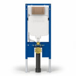 Geberit Sigma Slimline 8cm Frame & Sigma40 Square Flush Plate Brushed Bronze