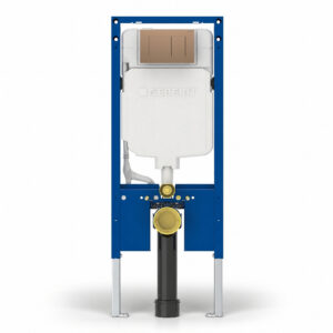Geberit Sigma Slimline 8cm Frame & Sigma40 Square Flush Plate Brushed Bronze