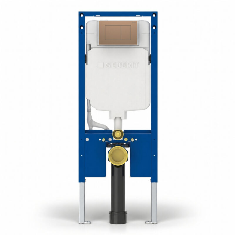 Geberit Sigma Slimline 8cm Frame & Sigma40 Square Flush Plate Brushed Bronze Geberit Sigma Slimline 8cm Frame & Sigma40 Square Flush Plate Brushed Bronze